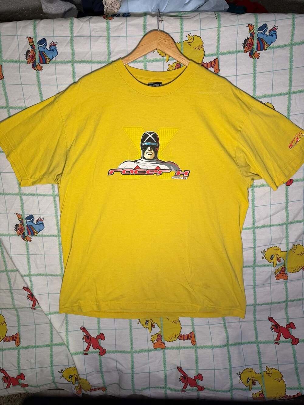 Vintage ODM Speed Racer Racer X Number 9 Yellow Graphic T-Shirt